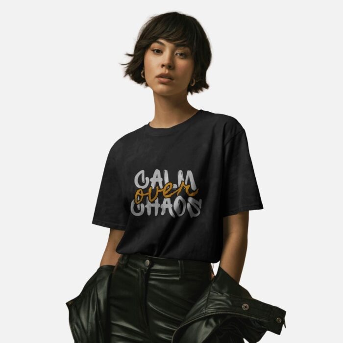 Calm Over Chaos Woman Mockup Model