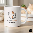 Plump, Proud, Purring – Cat Lover Mug 11 oz Front