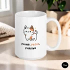 Plump, Proud, Purring – Cat Lover Mug 15 oz Front