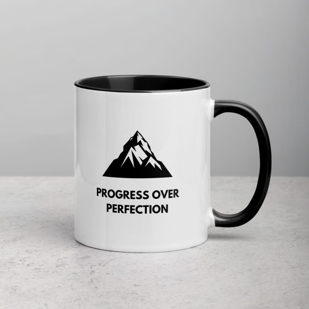 Progress Over Perfection – Motivational Coffee Mug