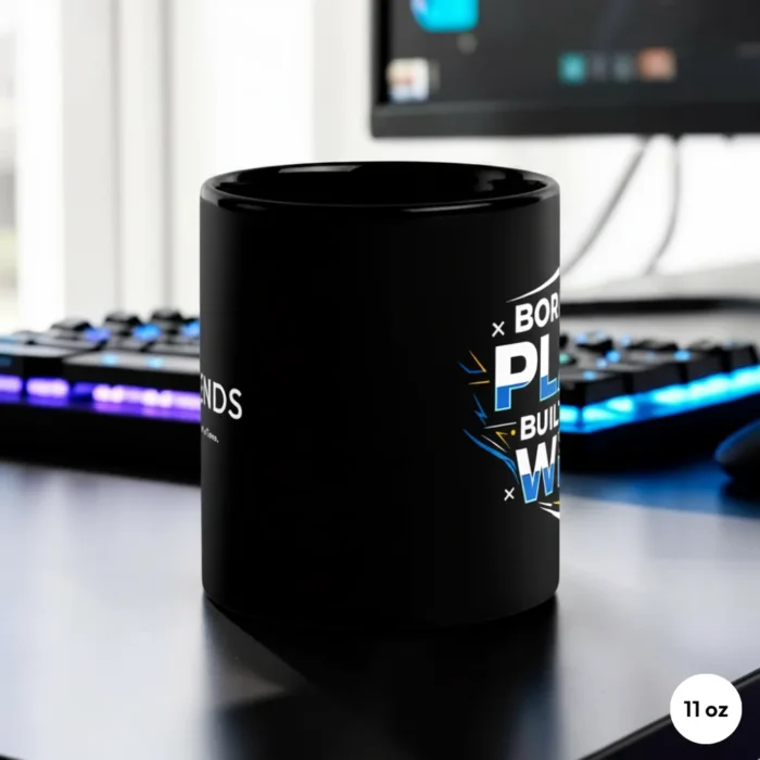 Born To Play. Built To Win. Gaming Mug 11 oz Side View