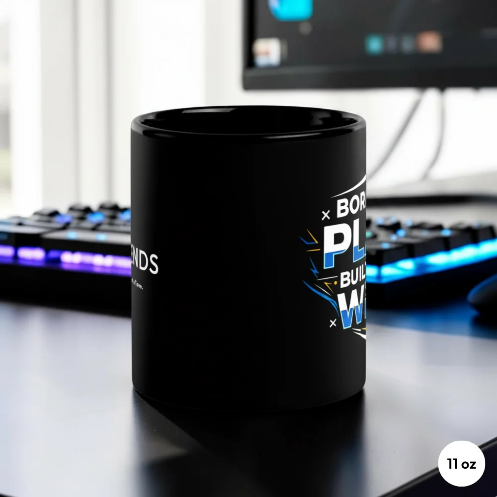 Born To Play. Built To Win. Gaming Mug 11 oz Side View