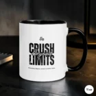 Crush Beyond Limits – Black Accent Motivational Mug 11 oz Front View