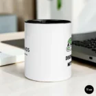 Discipline Over Motivation 11 oz Black Mug Side View