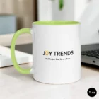 Discipline Over Motivation 11 oz Green Mug Back View