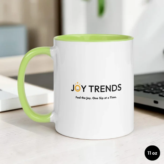 Discipline Over Motivation 11 oz Green Mug Back View