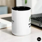 Discipline Over Motivation 15 oz Black Mug Side View