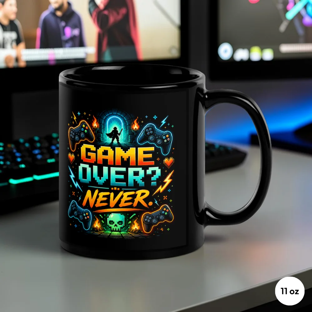 Game Over? Never - Gamer Coffee Mug