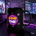 Game Time Neon 11 oz Gaming Mug Front View