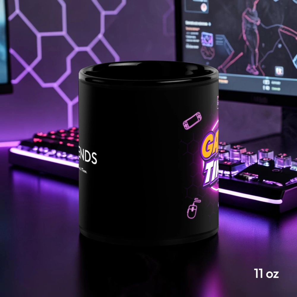 Game Time Neon 11 oz Gaming Mug Side View