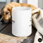 Just Me, My Coffee and a Pup To Pet – Dog Lover Mug 15 oz Side View