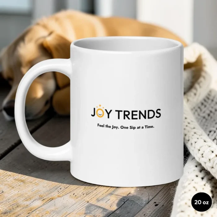 Just Me, My Coffee and a Pup To Pet – Dog Lover Mug 20 oz Back View