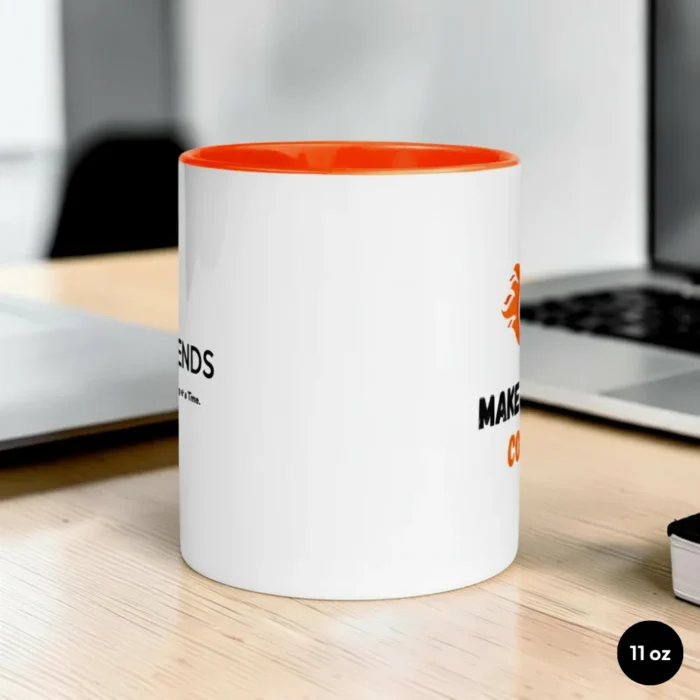 Make Today Count 11 oz Orange Mug Side View