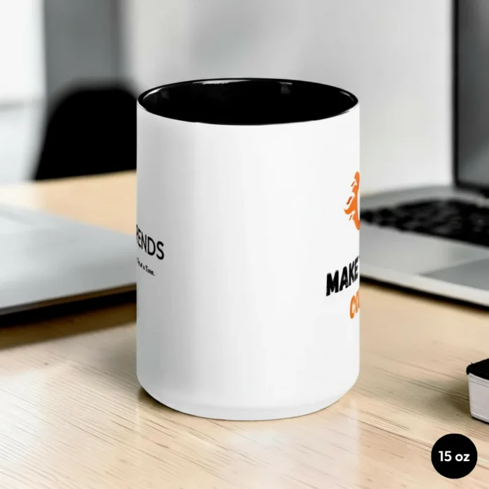 Make Today Count 15 oz Black Mug Side View