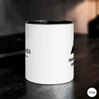 Progress Over Perfection 11 oz Black Coffee Mug Side View