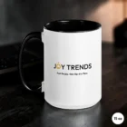 Progress Over Perfection 15 oz Black Coffee Mug Back View
