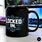 Locked In Black Glossy Mug 11 oz Front View