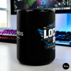 Locked In Black Glossy Mug 15 oz Side View
